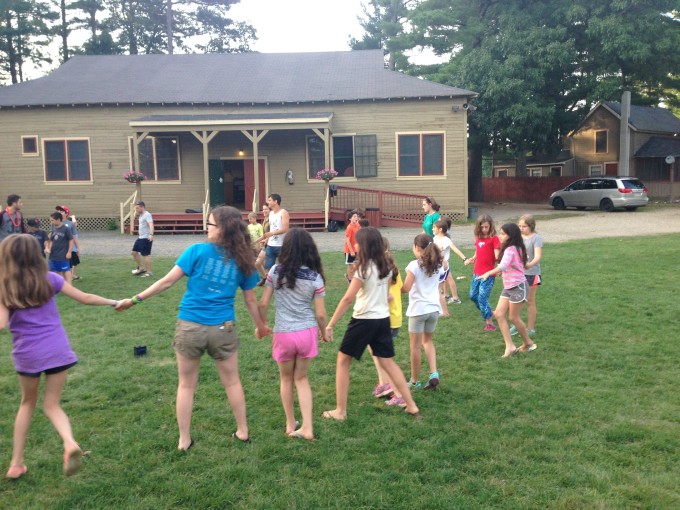 Tzad Aleph learns some Israeli dances for Peulat Erev / evening activity.