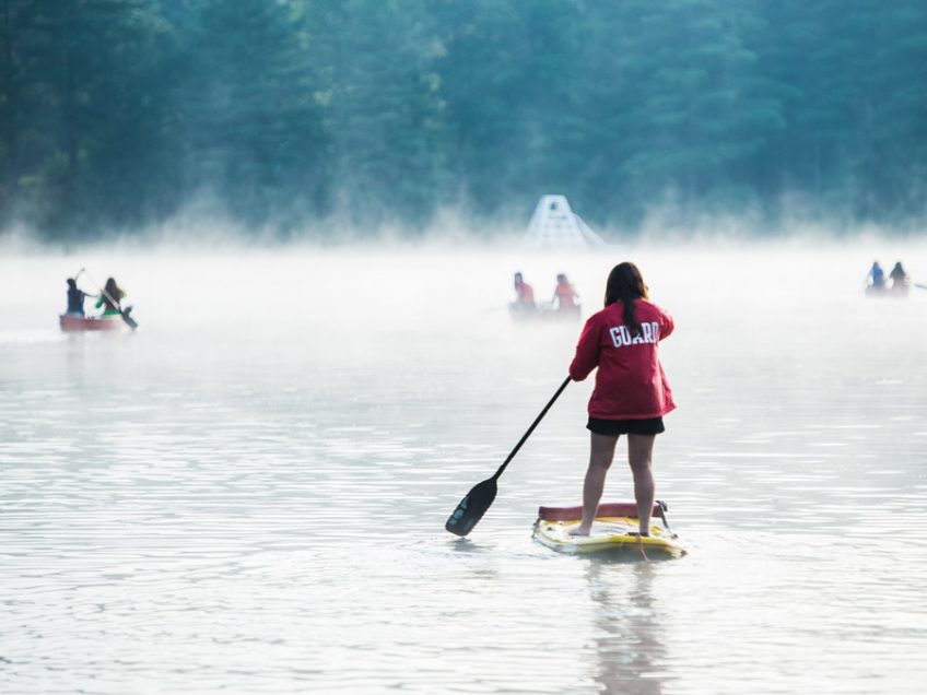 paddleboarding