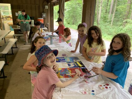 campers painting.